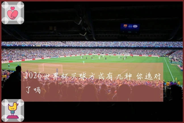 2026世界杯买球方式有几种 你选对了吗